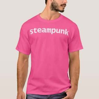Camiseta Texto Branco da Tipografia Steampunk