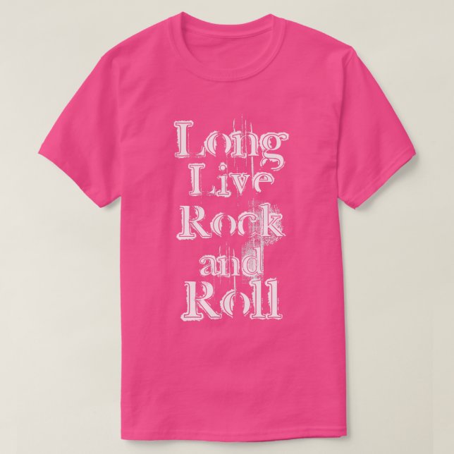 Camiseta Texto Branco De Grunge E Rock Vivo (Frente do Design)