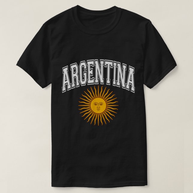 Camiseta Texto branco de maio do Estilo de Varsidade Argent (Frente do Design)