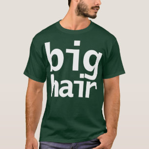 Camiseta Texto Branco de Tipografia do Cabelo Grande