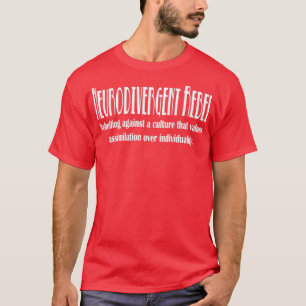 Camiseta Texto Branco do Rebelde Neurodivergente