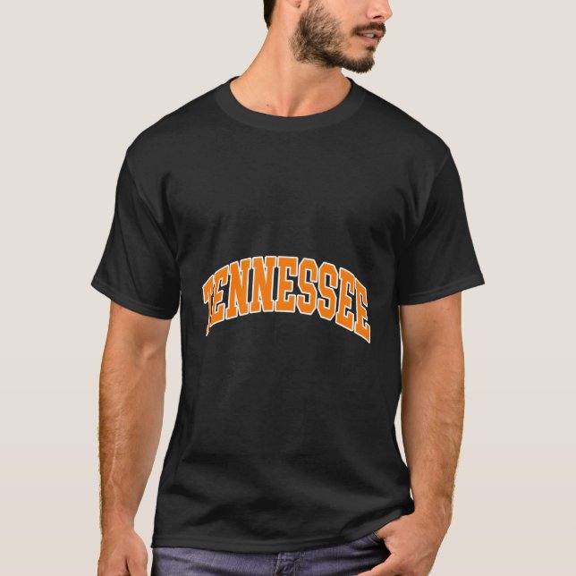 Camiseta Texto Branco do Tennessee Orange (Frente)