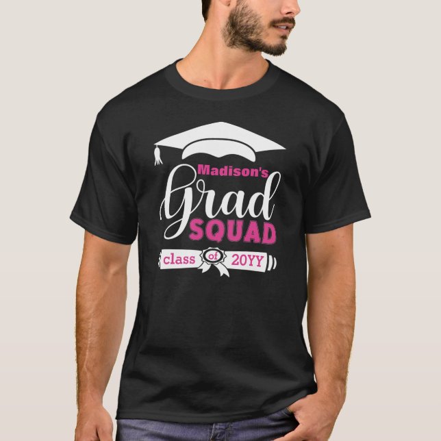 Camiseta Texto Branco e Rosa Personalizado Mens Pretos Form (Frente)