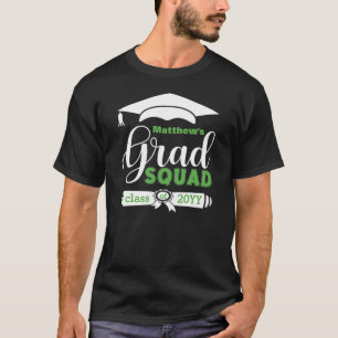 Camiseta Texto Branco e Verde Personalizado Mens Pretos For