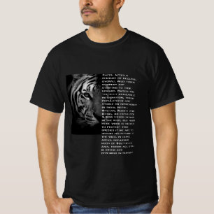 Camiseta Texto branco impressão para tigre incrível para el