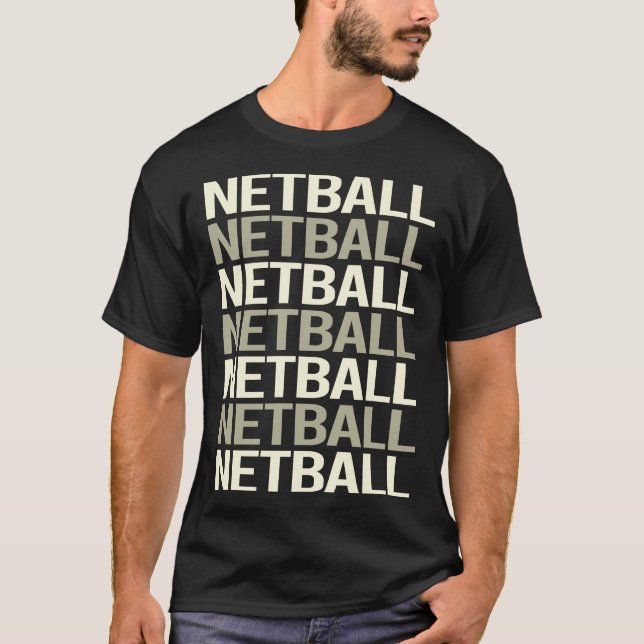 Camiseta Texto Branco Netball (Frente)