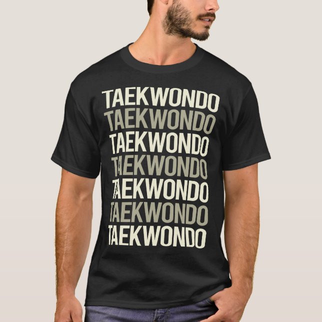Camiseta Texto Branco Taekwondo Tae Kwon Do Taekwon-Do (Frente)
