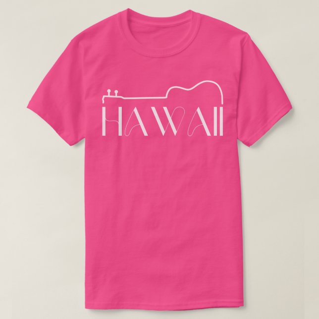 Camiseta Texto Branco Uke Ukulele Hawaii (Frente do Design)