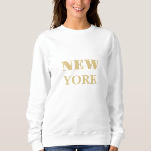 Camiseta Texto clássico de nova iorque de ouro único