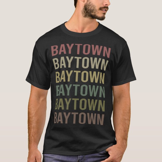 Camiseta Texto Colorido Baytown (Frente)