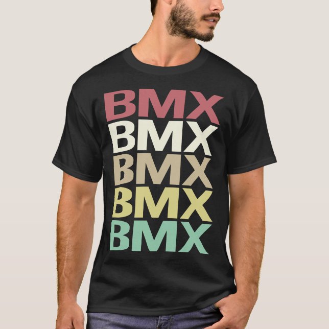 Camiseta Texto colorido BMX (Frente)