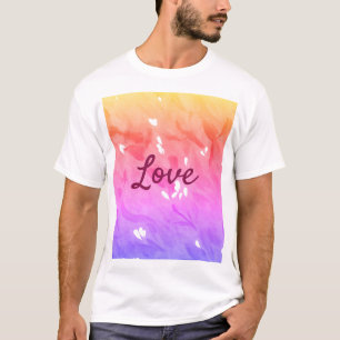 Camiseta Texto colorido do gay do orgulho do arco-íris lgbt