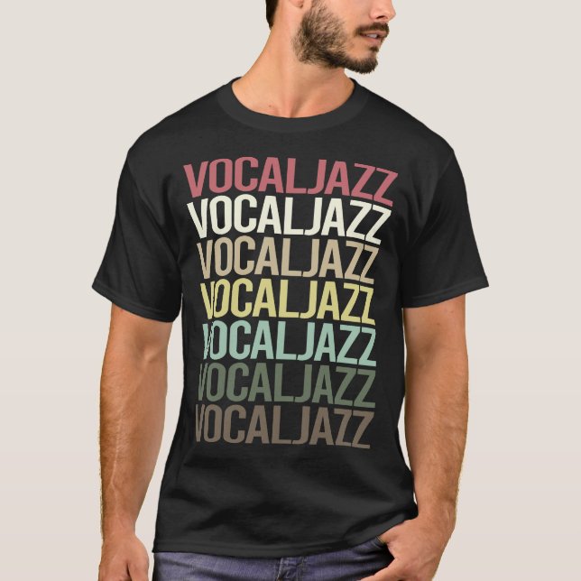Camiseta Texto Colorido Jazz Vocal (Frente)
