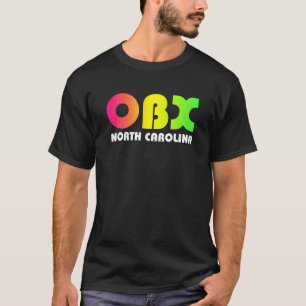 Camiseta Texto Colorido Vintage Retro Outer Banks OBX