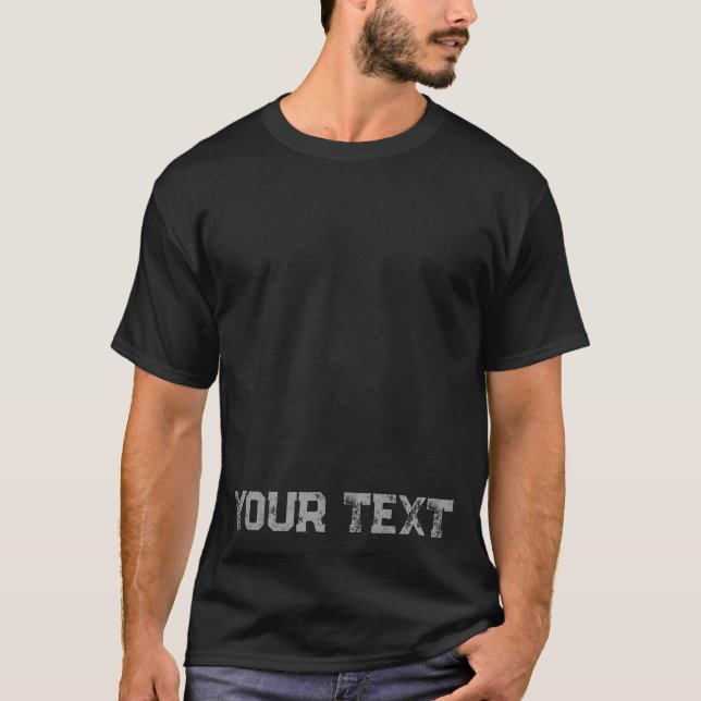 Camiseta Texto com Distância Personalizado do Modelo de Ten (Frente)