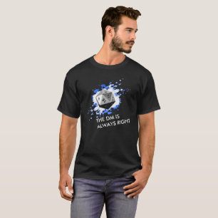 Camiseta TEXTO CUSTOMIZÁVEL o mestre do Dungeon sempre