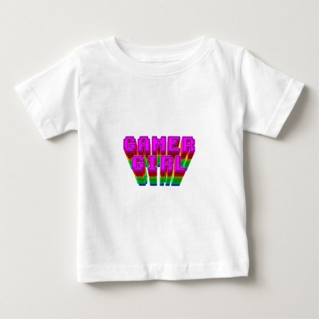 Camiseta Texto da Gamer Girl (Frente)
