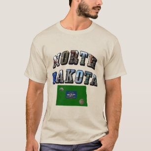 Camiseta Texto da imagem de North Dakota