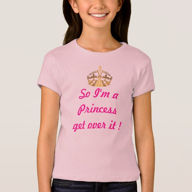 Camiseta Texto da princesa engraçada (Frente)