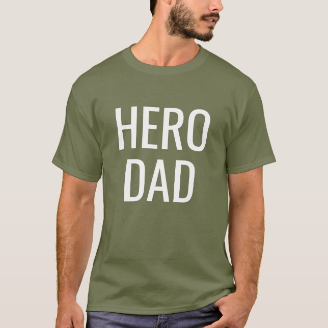 Camiseta Texto da Tipografia em Negrito do pai (Frente)