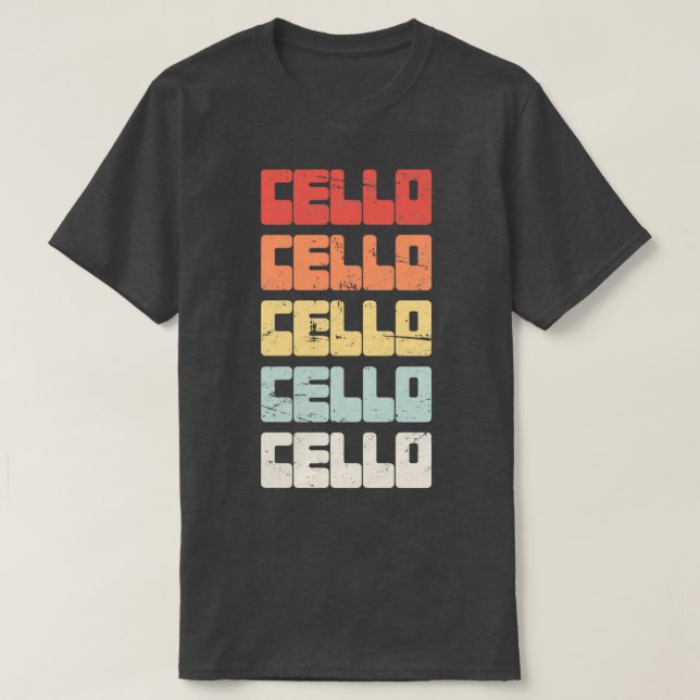 Camiseta Texto da Vintage CELLO (Frente do Design)
