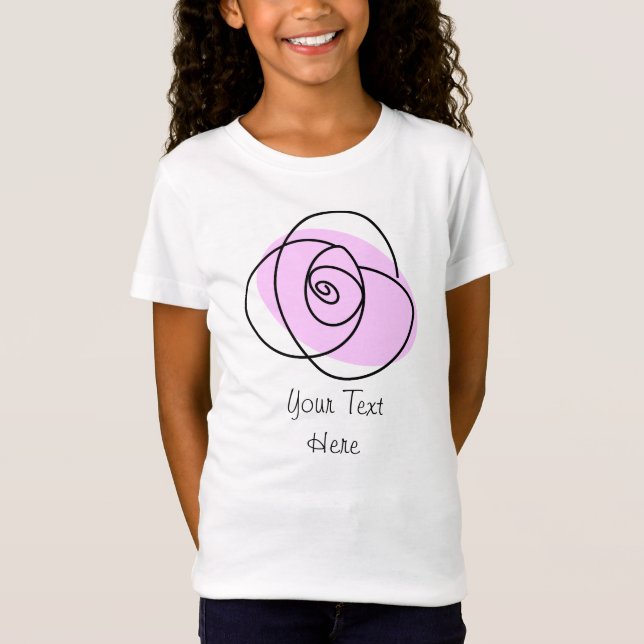 Camiseta 'Texto' das rosa Lilac (Frente)