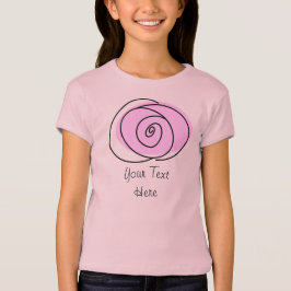 Camiseta 'Texto' das rosa Lilac