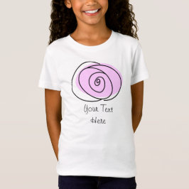 Camiseta 'Texto' das rosa Lilac