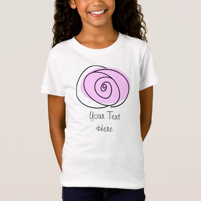 Camiseta 'Texto' das rosa Lilac (Frente)
