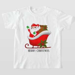 Camiseta Texto de adição de Natal festivo