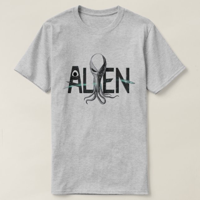 Camiseta Texto de Alienígena de Espaço (Frente do Design)
