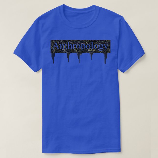 Camiseta Texto de Arte do Word de Antropologia (Frente do Design)