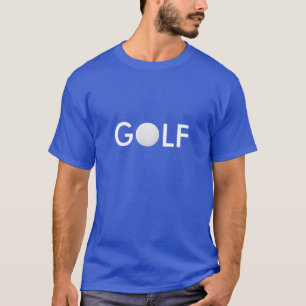 Camiseta Texto de Bola de Golfe