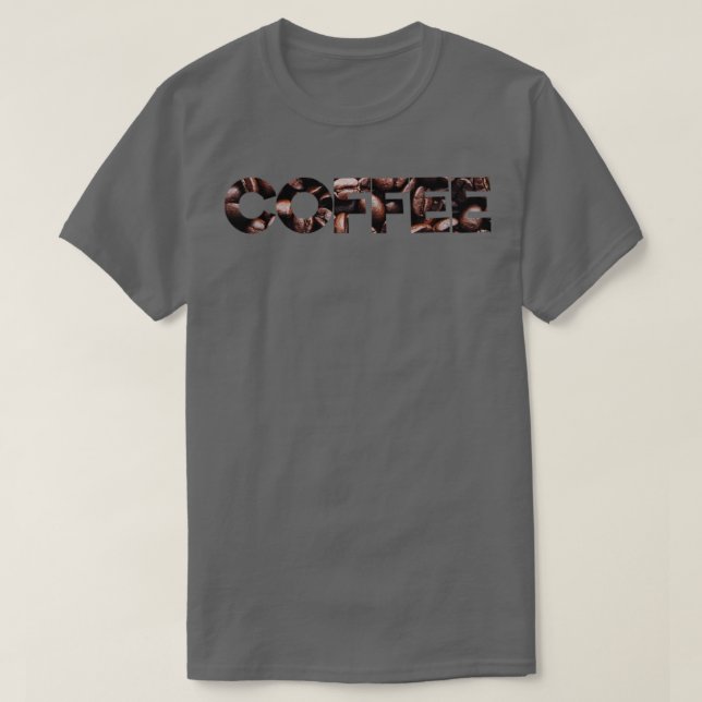 Camiseta texto de café com textura de café (Frente do Design)