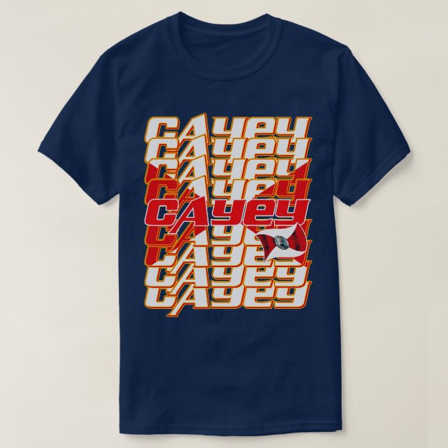 Camiseta Texto de Cayey Cascade (Frente do Design)
