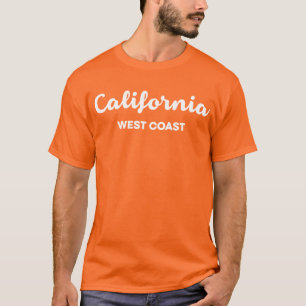 Camiseta Texto de Design na Costa Oeste da Califórnia