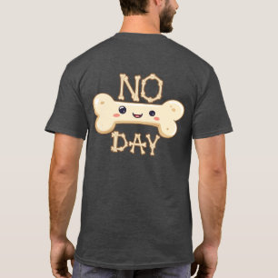 Camiseta Texto de Dia Sem Osso com Gráfico