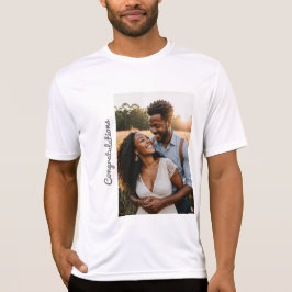 Camiseta texto de engajamento e foto personalizados