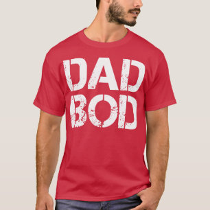 Camiseta Texto de Estêncil branco forte do corpo do pai nos