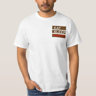 Camiseta Texto de festa sabedoria diversão divertida comer 
