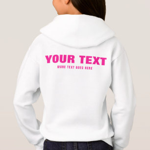 Camiseta Texto de Fonte Grande no Verso para Meninas Wow Ro
