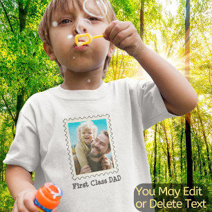 Camiseta Texto de Fotografia Personalizada do Cute do Pai d