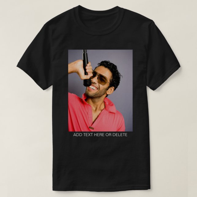 Camiseta Texto de Fotografia Personalizado (Frente do Design)