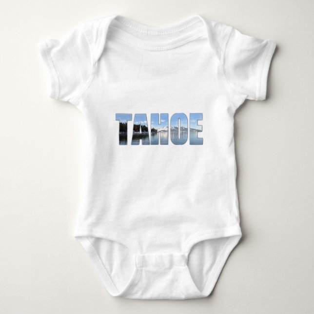 Camiseta Texto de Lake Tahoe (Frente)