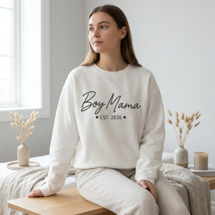 Camiseta Texto de Mãe de Menino Ano Estabelecido Elegante M