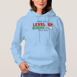 Camiseta texto de Nível Acima com progresso de carregamento