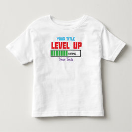 Camiseta texto de Nível Acima com progresso de carregamento