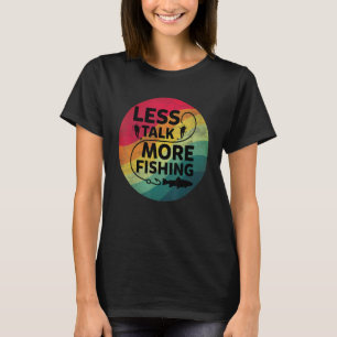 Camiseta Texto de Pesca Menos Fala Mais Pesca