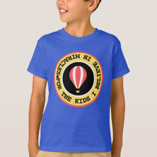 Camiseta Texto de rede milagroso personalizado vermelho ama