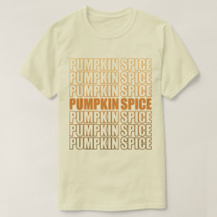 Camiseta Texto de Repetição de Pumpkin Spice